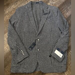 Stafford Men's Check Textured Front Pocket Sport Coat- Size 46 Regular